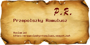 Przepolszky Romulusz névjegykártya